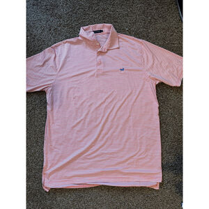 Men's Southern Marsh XL Red White Striped Polo